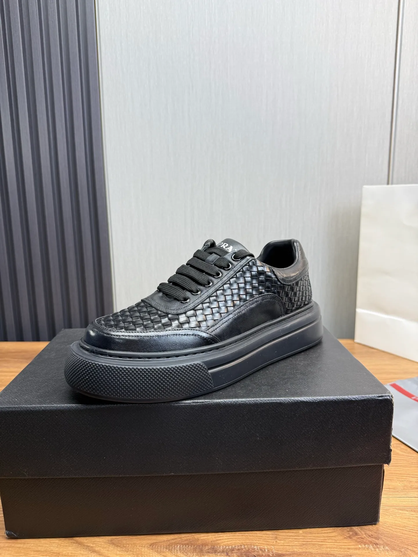 Men's shoes 💰440💰 PRADA【Prada】Men's new casual shoes ⬆️Imported cowhide + genuine leather lining. Anti-slip outsole, 38-44 (customized at 45)